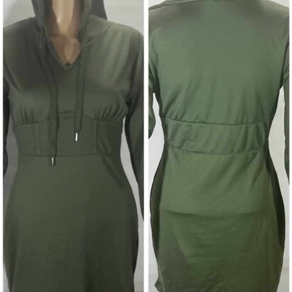 No Boundaries Green hooded Jacket or dress